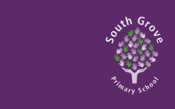 logo of southgrove primary school with purple background